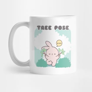 The Serenity of the Bunny in Tree Pose Yoga Mug